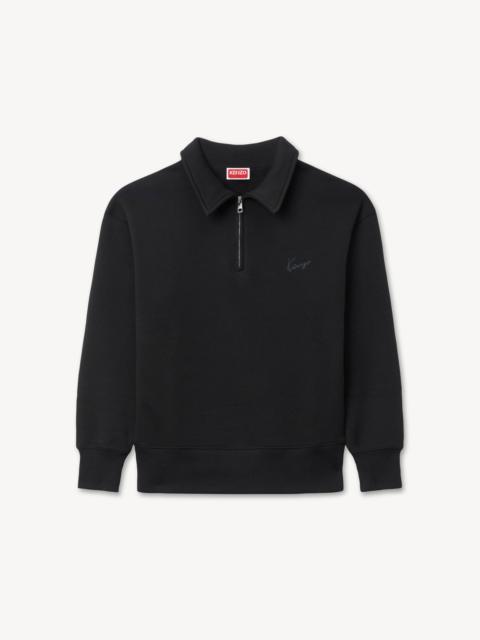 KENZO 'KENZO Signature' half zip sweatshirt in cotton