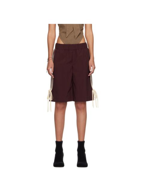 FIDAN NOVRUZOVA Burgundy Giada Shorts
