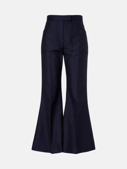 Valentino Wool and mohair flared pants