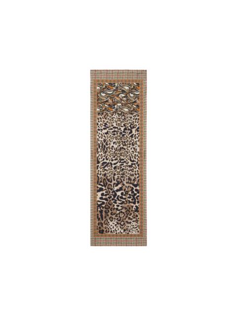 Pierre-Louis Mascia Aloewon leopard-print geometric scarf