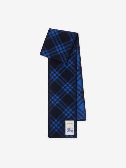 Burberry Narrow Check Wool Scarf