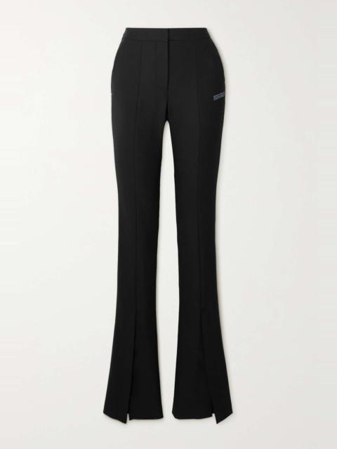 Corporate printed twill skinny pants