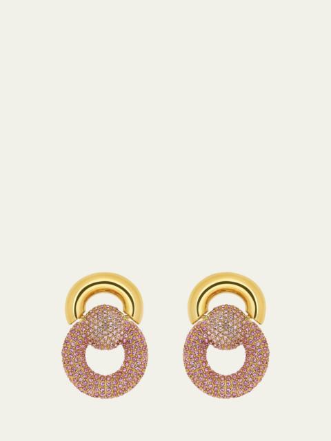 Oscar de la Renta Rhinestone Drop Earrings