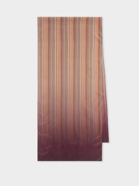 Women's Ombre 'Signature Stripe' Silk Scarf