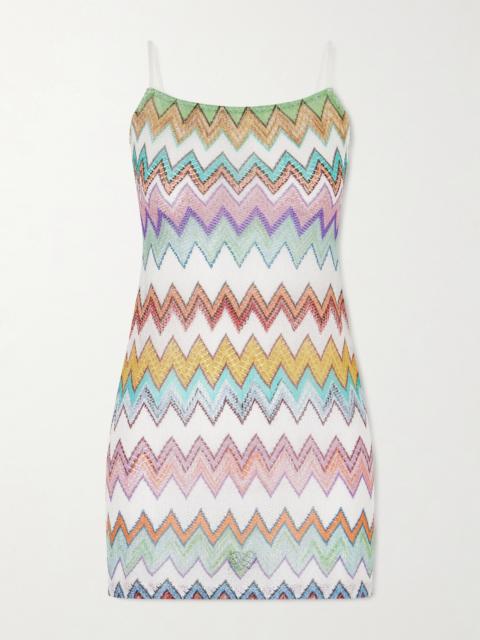 Missoni Striped Metallic Crocheted-knit Coverup