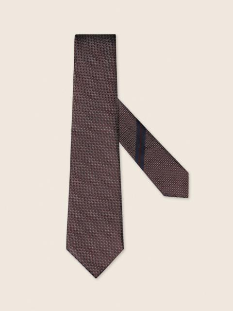 ZEGNA DARK BURGUNDY SILK TIE