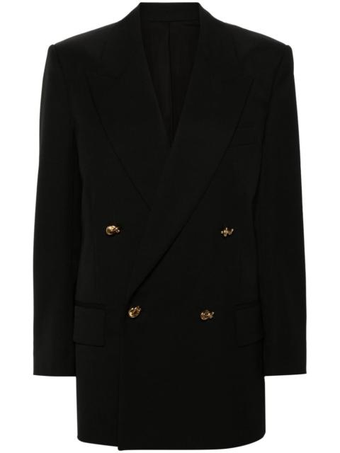 Sartorial double-breasted cotton blazer