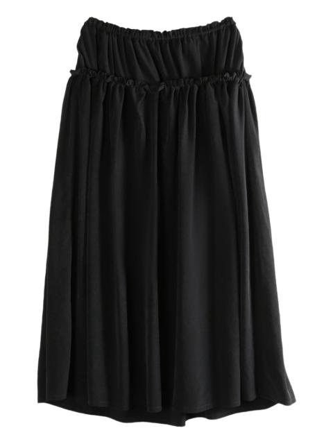 Y's ruffled drawstring midi skirt
