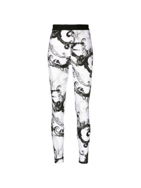 VERSACE JEANS COUTURE Watercolour Baroque printed leggings