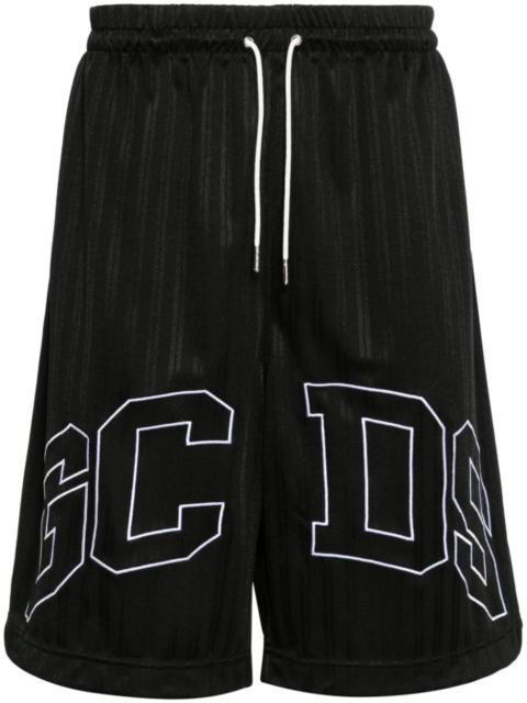 GCDS embroidered-logo track shorts