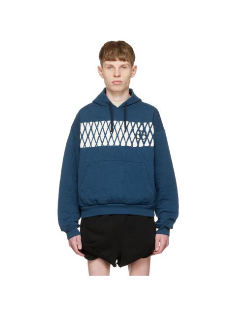 STEFAN COOKE Blue Cotton Hoodie
