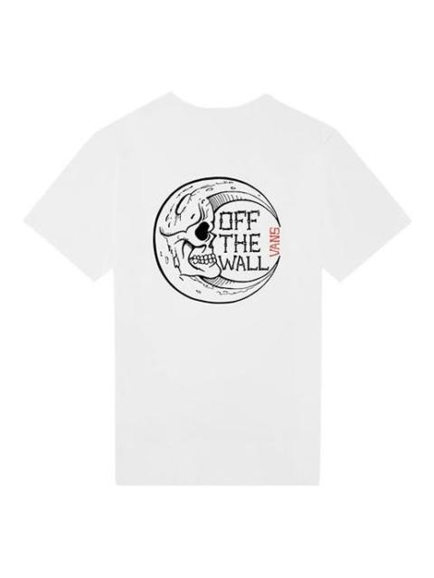 Vans (WMNS) Vans Back Skeleton Printing Short Sleeve White VN0A4BRKWHT