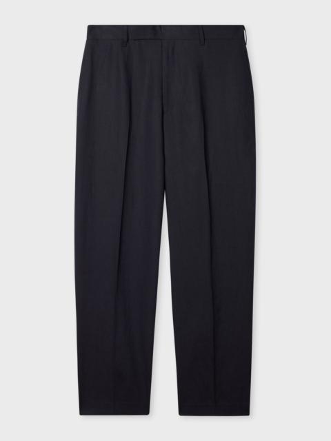 Paul Smith Dark Navy Linen Trousers