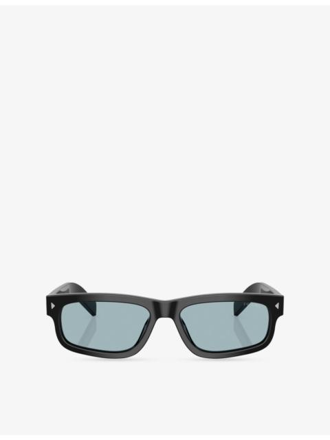 Prada PR B11S Rectangle-Frame Acetate Sunglasses