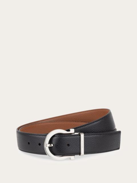 FERRAGAMO Reversible and adjustable Gancini belt