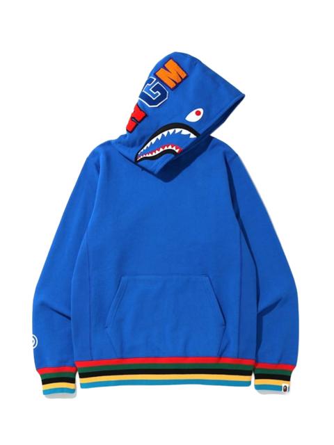 A BATHING APE® Shark Line Rib Pullover Hoodie "Blue" TURSGJ50