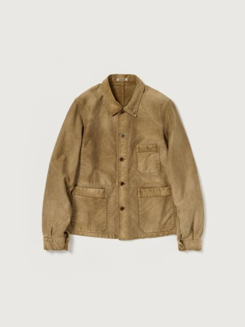 AURALEE GARMENT-DYED ORGANIC COTTON HEAVY MOLESKIN COVERALL