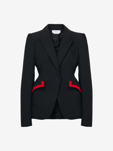 Alexander McQueen Binding Detail Single-Breasted Jacket