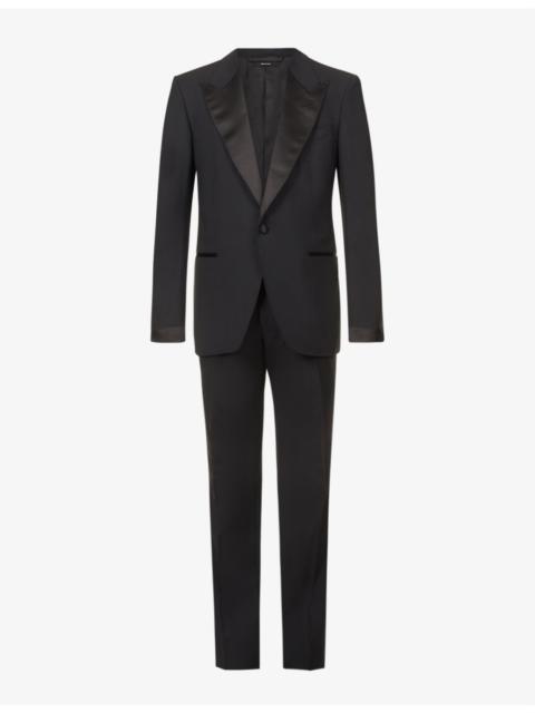TOM FORD Shelton-fit single-breasted wool-blend evening suit
