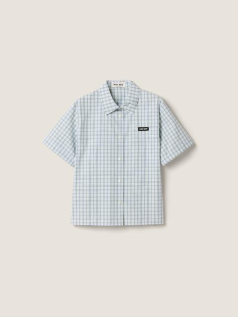 Miu Miu Checked poplin shirt