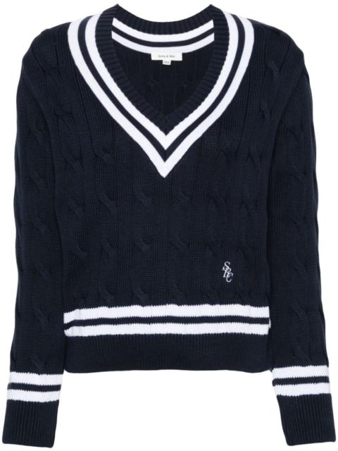 Sporty & Rich SRC cable-knit jumper