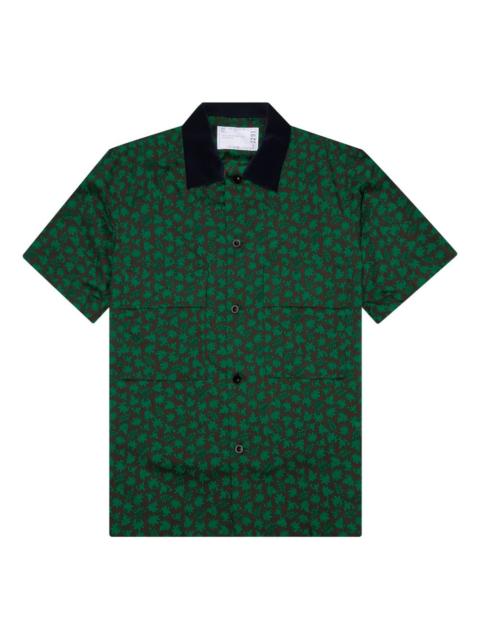 sacai leaf-print shirt