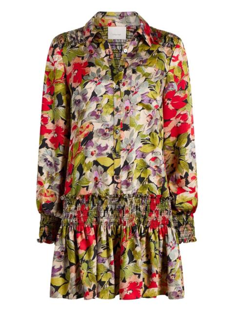 Cinq à Sept Damia floral smocked mini dress
