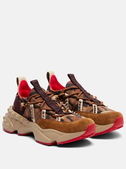 Christian Louboutin Trailrun suede-trimmed sneakers