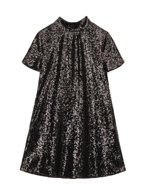 STAUD Women's Ilana Sequined Bow-Back Minidress - Black