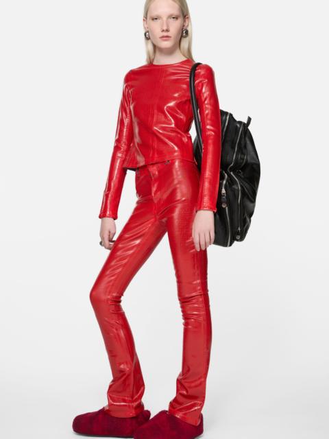 Acne Studios Fitted latex trousers - Red/red