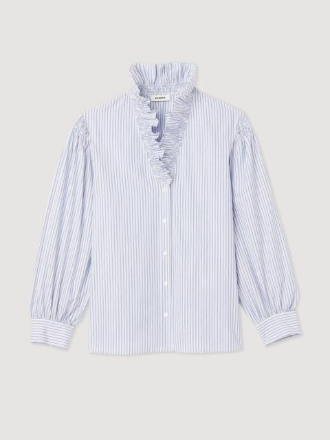Sandro Striped shirt with a fancy collar