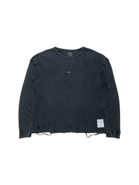 SATISFY MothTech Waffle Long Tee Aged Black SA