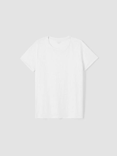EILEEN FISHER Organic Linen Jersey Crew Neck Tee