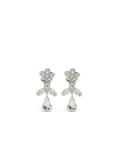 crystal-embrellished drop earrings