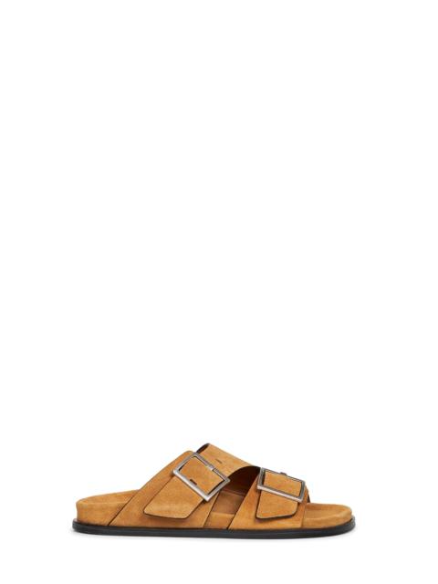 ALOHAS Tan suede Alba sandals