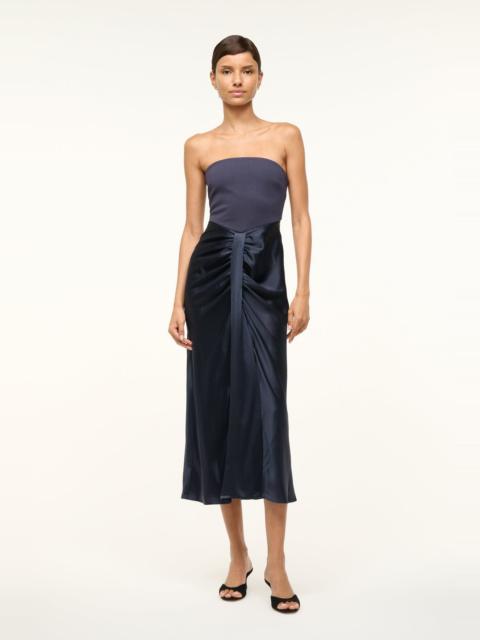 STAUD MIDI WAYFARING DRESS NAVY