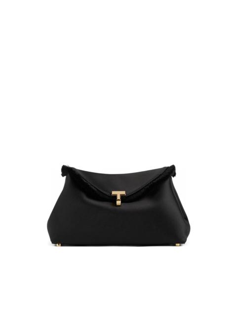 TOTEME mini T-lock frayed clutch bag