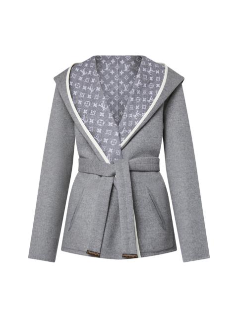 Louis Vuitton Reversible Signature Short Hooded Wrap Coat