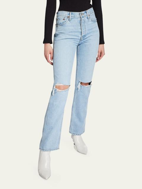 RE/DONE High-Rise Loose Rigid Straight-Leg Jeans