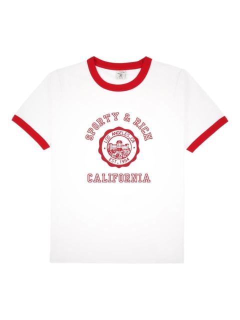 Sporty & Rich ringer graphic T-shirt