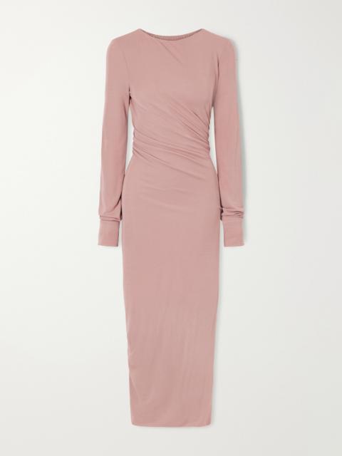 Lanvin Draped Crepe-jersey Midi Dress