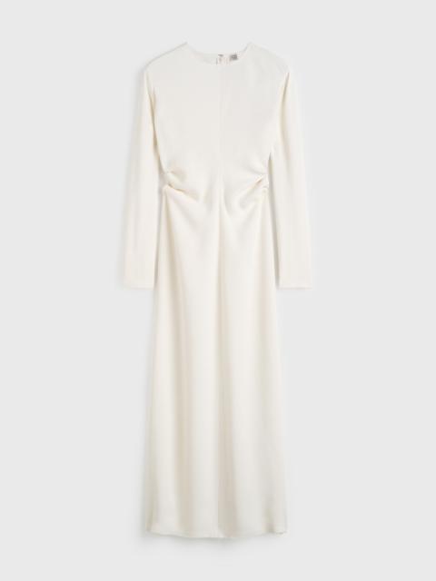 TOTEME Long-sleeve slouch waist dress macadamia