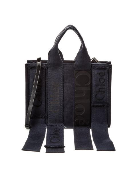 Chloé Woody Small Canvas & Leather Tote