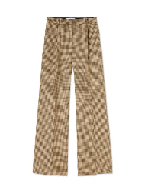 Wool trousers with  "Microcheck Wool" motif