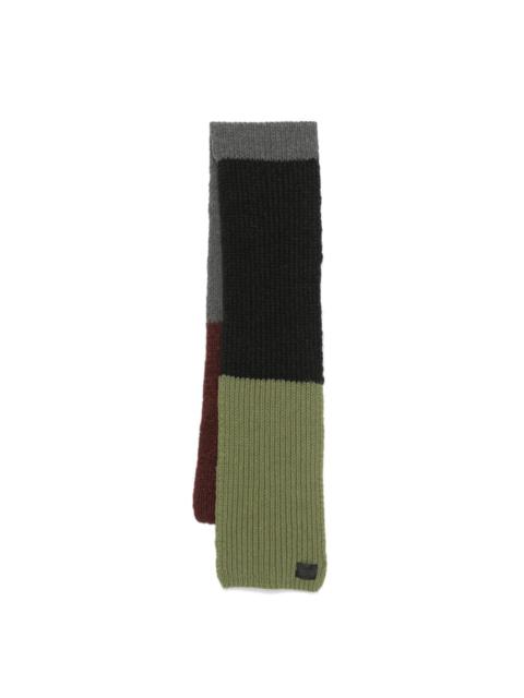 Paul Smith colourblock knitted scarf