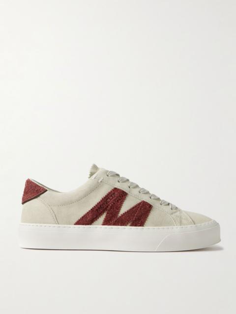 Moncler Monaco2 Suede Sneakers White
