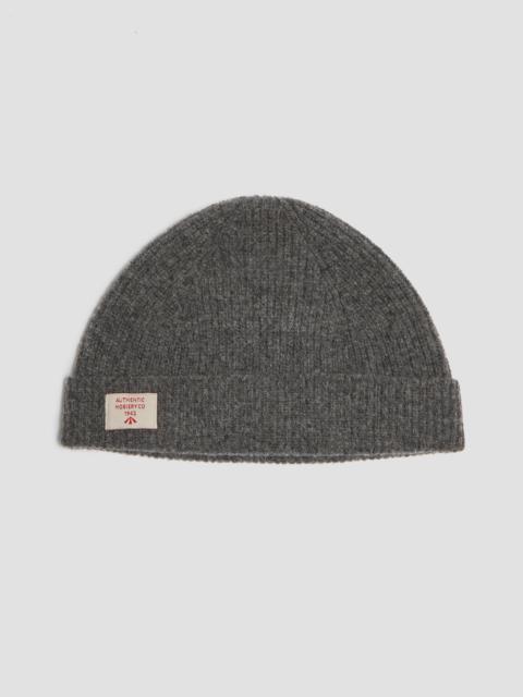 Nigel Cabourn Lambswool Beanie in Cliff Grey