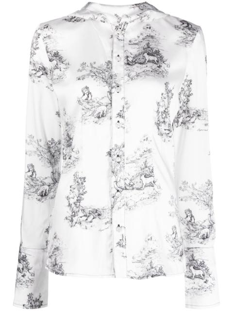 COPERNI graphic-print hooded blouse