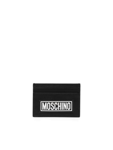 Moschino logo-patch cardholder