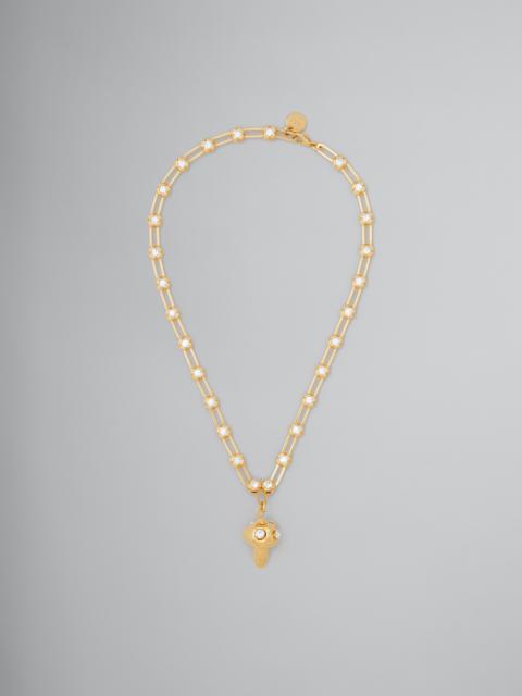 Marni CHAIN NECKLACE WITH MUSHROOM CHARM